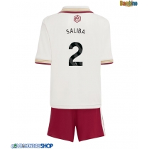 Maglie da calcio Arsenal William Saliba #2 Terza Maglia Bambino 2025-26 Manica Corta + Pantaloni corti)